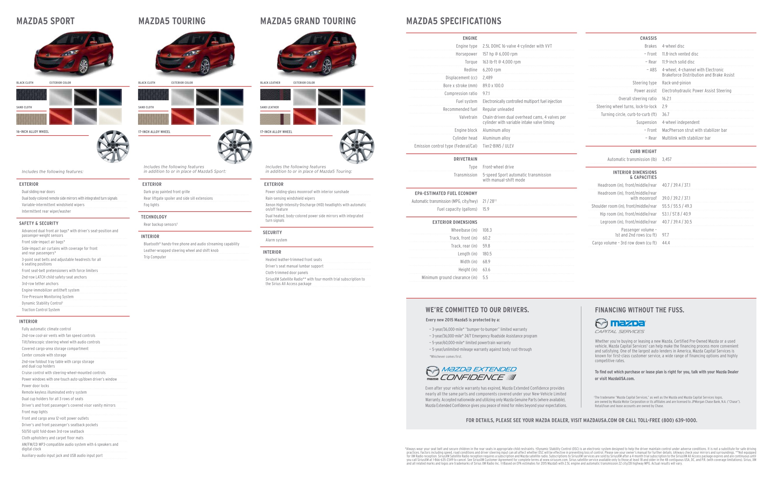 2015 Mazda 5 Brochure Page 4